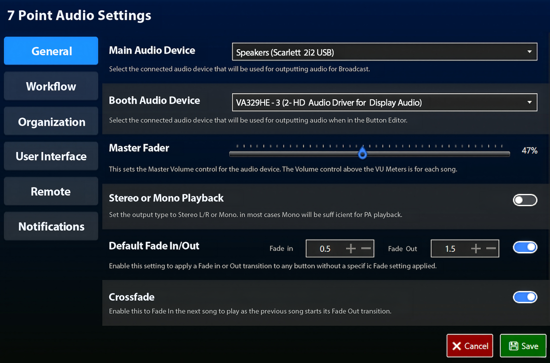 Configuration Settings